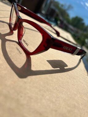 Versace Red / Black Women's Fashion Eyeglasses